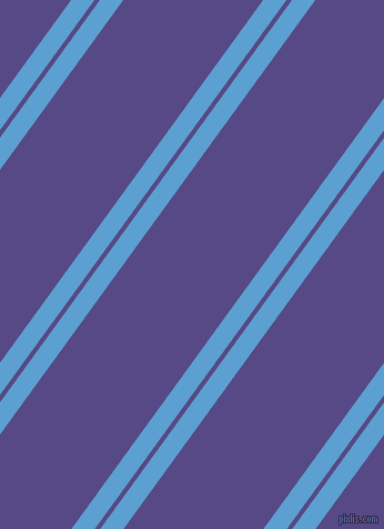 54 degree angles dual striped line, 17 pixel line width, 4 and 102 pixels line spacing, Picton Blue and Victoria dual two line striped seamless tileable