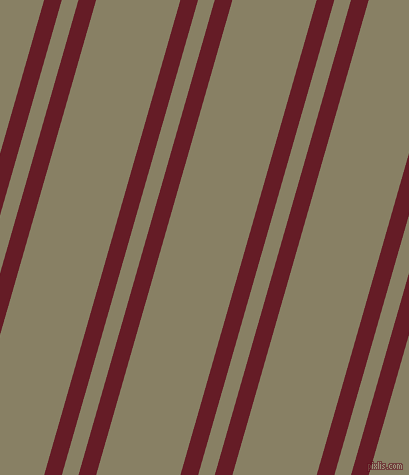 74 degree angles dual stripe lines, 17 pixel lines width, 16 and 81 pixels line spacing, Pohutukawa and Olive Haze dual two line striped seamless tileable