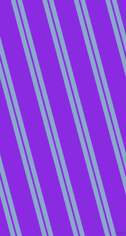 105 degree angles dual stripes lines, 16 pixel lines width, 6 and 69 pixels line spacing, Polo Blue and Blue Violet dual two line striped seamless tileable