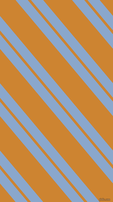 130 degree angles dual striped line, 30 pixel line width, 8 and 71 pixels line spacing, Polo Blue and Dixie dual two line striped seamless tileable