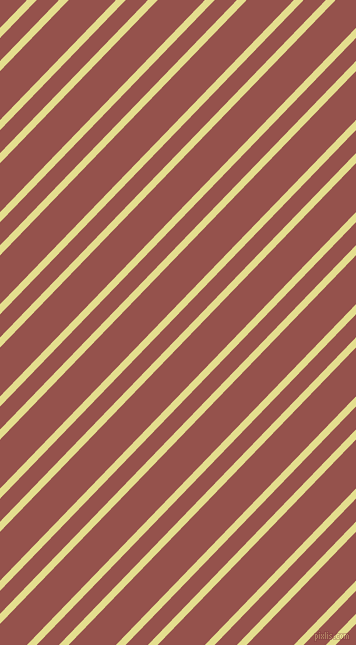 46 degree angles dual striped lines, 7 pixel lines width, 16 and 34 pixels line spacing, Primrose and Copper Rust dual two line striped seamless tileable