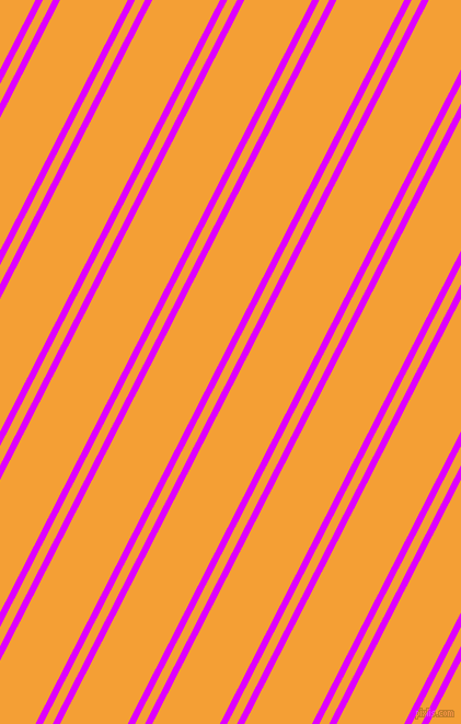63 degree angle dual striped line, 6 pixel line width, 8 and 55 pixel line spacing, Psychedelic Purple and Yellow Sea dual two line striped seamless tileable