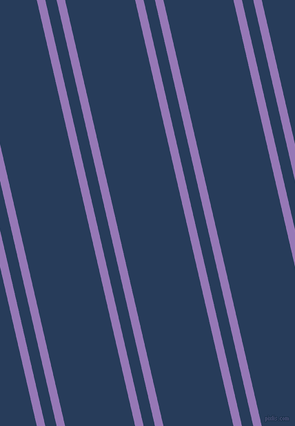103 degree angles dual stripes line, 12 pixel line width, 16 and 99 pixels line spacing, Purple Mountain