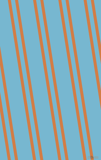 99 degree angles dual stripes lines, 10 pixel lines width, 14 and 50 pixels line spacing, Raw Sienna and Seagull dual two line striped seamless tileable