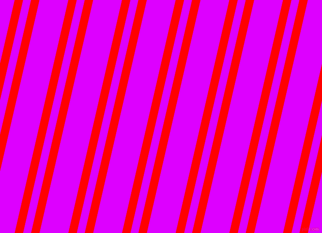 77 degree angle dual striped line, 17 pixel line width, 16 and 58 pixel line spacing, Red and Psychedelic Purple dual two line striped seamless tileable