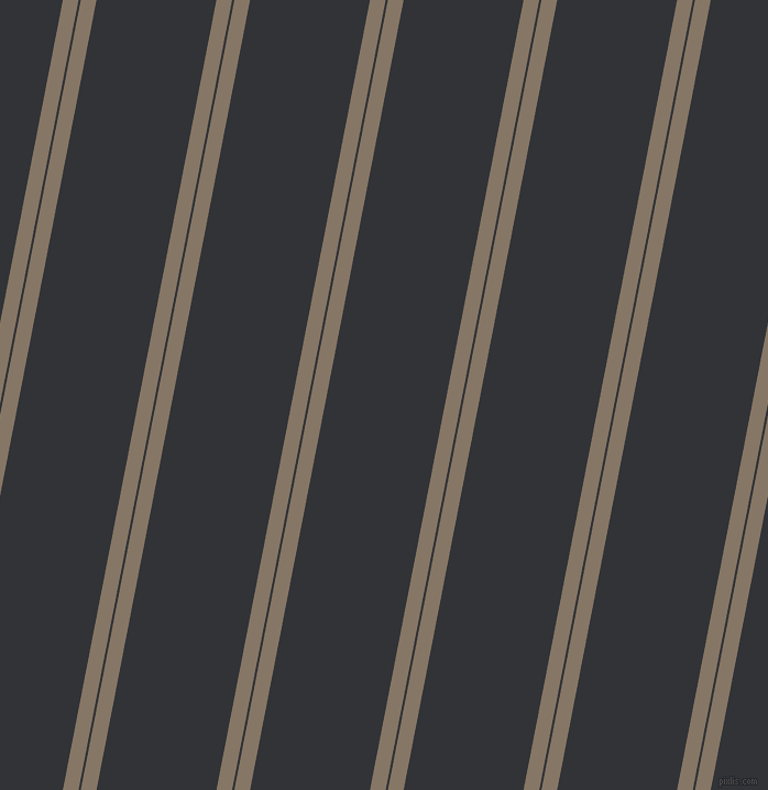 79 degree angle dual stripes lines, 14 pixel lines width, 2 and 107 pixel line spacing, Sand Dune and Ebony dual two line striped seamless tileable