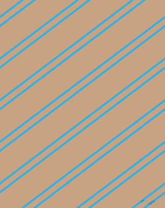 37 degree angle dual striped line, 4 pixel line width, 10 and 47 pixel line spacing, Summer Sky and Rodeo Dust dual two line striped seamless tileable