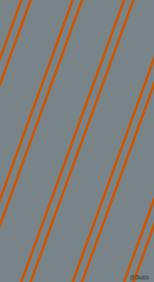 70 degree angles dual stripe line, 5 pixel line width, 12 and 72 pixels line spacing, Tenne Tawny and Regent Grey dual two line striped seamless tileable
