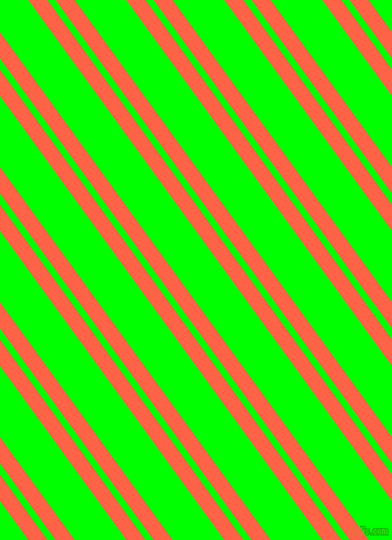 126 degree angles dual striped line, 14 pixel line width, 6 and 38 pixels line spacing, Tomato and Lime dual two line striped seamless tileable