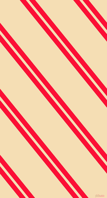 129 degree angles dual stripe line, 19 pixel line width, 10 and 119 pixels line spacingTorch Red and Wheat dual two line striped seamless tileable