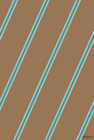 66 degree angles dual stripe lines, 5 pixel lines width, 6 and 80 pixels line spacing, Turquoise Blue and Pale Brown dual two line striped seamless tileable