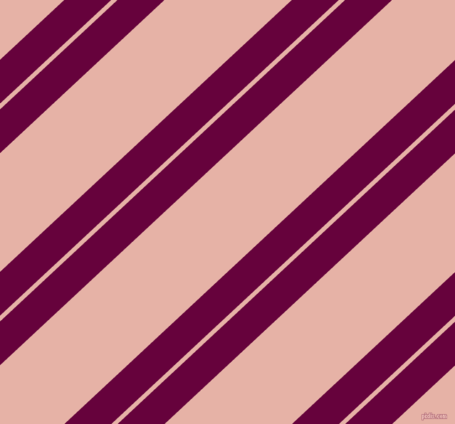 43 degree angle dual stripe lines, 45 pixel lines width, 6 and 122 pixel line spacing, Tyrian Purple and Shilo dual two line striped seamless tileable