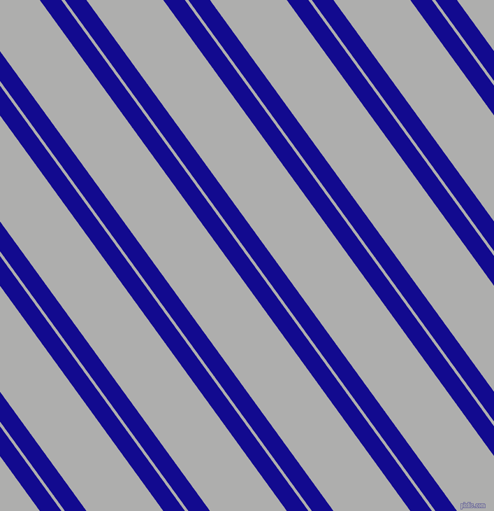 126 degree angles dual stripes line, 25 pixel line width, 4 and 89 pixels line spacing, Ultramarine and Bombay dual two line striped seamless tileable