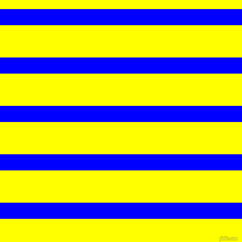 horizontal lines stripes, 32 pixel line width, 64 pixel line spacing, Blue and Yellow horizontal lines and stripes seamless tileable
