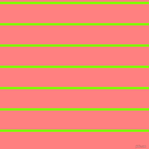 horizontal lines stripes, 8 pixel line width, 64 pixel line spacing, Chartreuse and Salmon horizontal lines and stripes seamless tileable