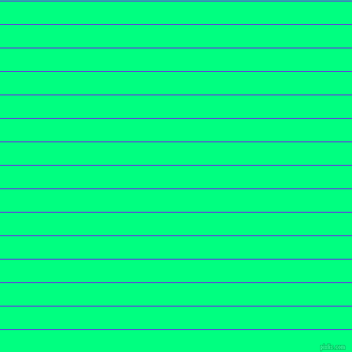 horizontal lines stripes, 1 pixel line width, 32 pixel line spacing, Electric Indigo and Spring Green horizontal lines and stripes seamless tileable
