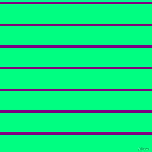 horizontal lines stripes, 8 pixel line width, 64 pixel line spacing, Purple and Spring Green horizontal lines and stripes seamless tileable