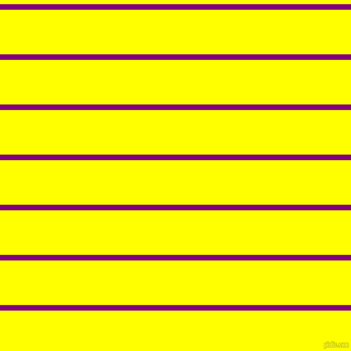 horizontal lines stripes, 8 pixel line width, 64 pixel line spacing, Purple and Yellow horizontal lines and stripes seamless tileable