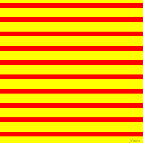 horizontal lines stripes, 16 pixel line width, 32 pixel line spacing, Red and Yellow horizontal lines and stripes seamless tileable