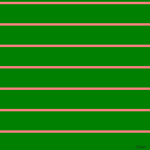 horizontal lines stripes, 8 pixel line width, 64 pixel line spacing, Salmon and Green horizontal lines and stripes seamless tileable