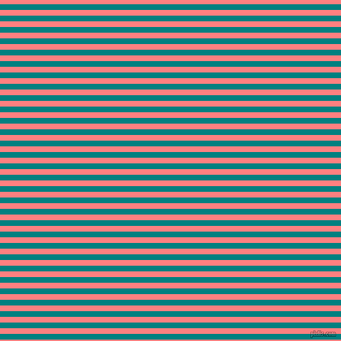 horizontal lines stripes, 8 pixel line width, 8 pixel line spacing, Teal and Salmon horizontal lines and stripes seamless tileable