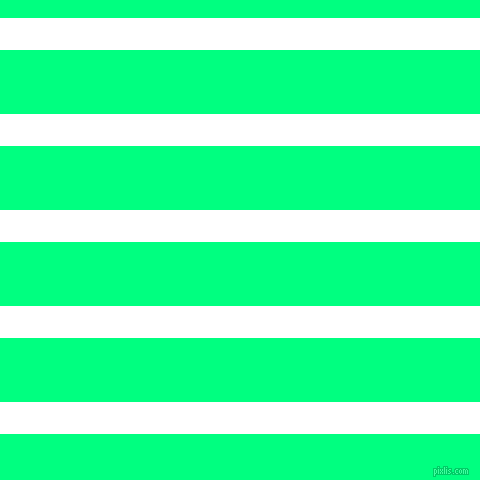 horizontal lines stripes, 32 pixel line width, 64 pixel line spacing, White and Spring Green horizontal lines and stripes seamless tileable