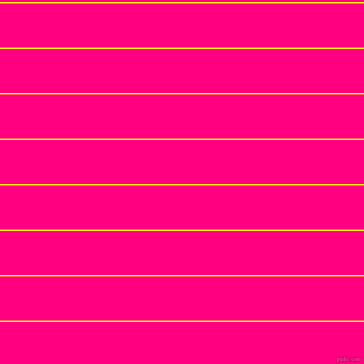 horizontal lines stripes, 2 pixel line width, 64 pixel line spacing, Yellow and Deep Pink horizontal lines and stripes seamless tileable