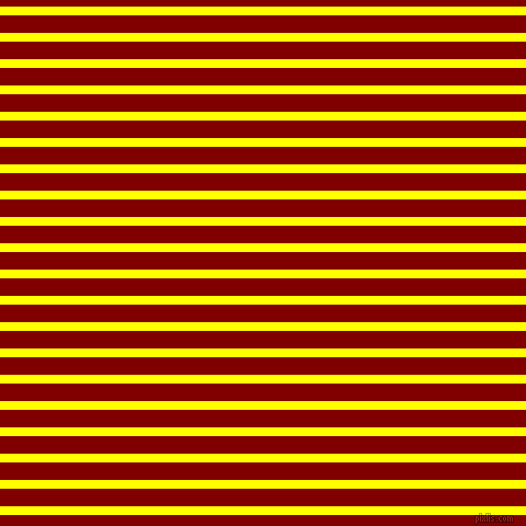 horizontal lines stripes, 8 pixel line width, 16 pixel line spacing, Yellow and Maroon horizontal lines and stripes seamless tileable