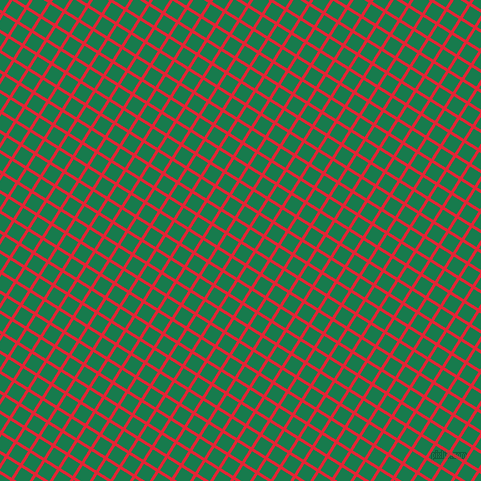58/148 degree angle diagonal checkered chequered lines, 3 pixel line width, 14 pixel square size, Alizarin and Salem plaid checkered seamless tileable