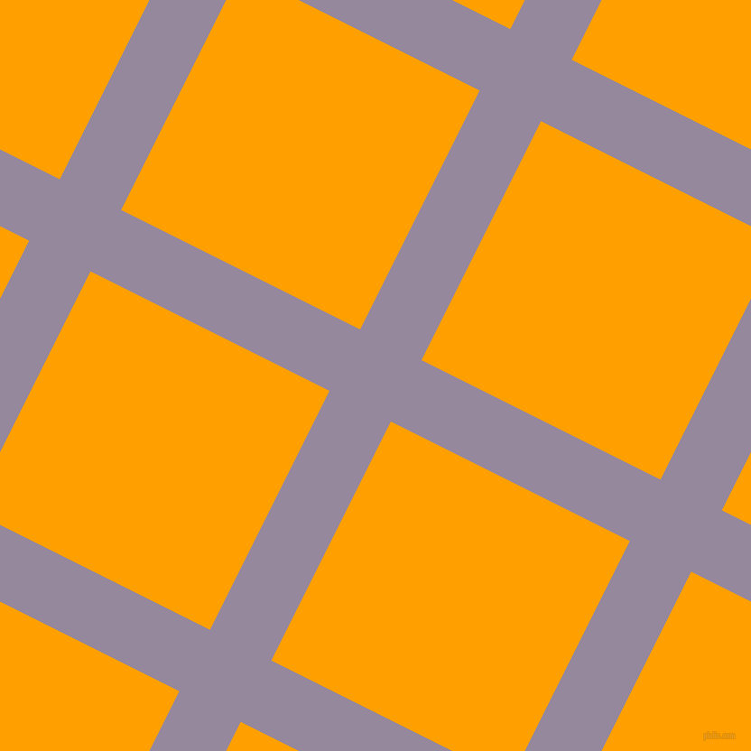 63/153 degree angle diagonal checkered chequered lines, 76 pixel lines width, 296 pixel square size, Amethyst Smoke and Orange Peel plaid checkered seamless tileable