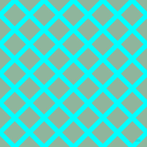 45/135 degree angle diagonal checkered chequered lines, 16 pixel lines width, 53 pixel square sizeAqua and Summer Green plaid checkered seamless tileable
