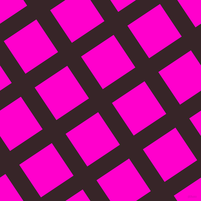 34/124 degree angle diagonal checkered chequered lines, 68 pixel lines width, 161 pixel square size, Aubergine and Hot Magenta plaid checkered seamless tileable