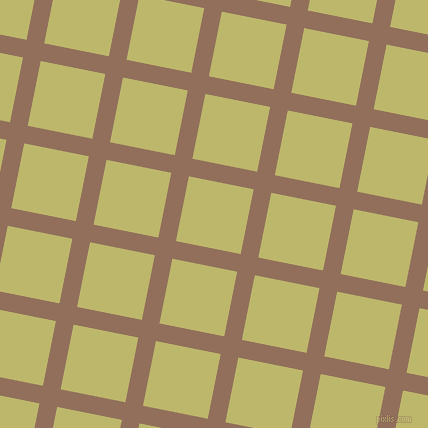 79/169 degree angle diagonal checkered chequered lines, 18 pixel line width, 66 pixel square size, Beaver and Dark Khaki plaid checkered seamless tileable