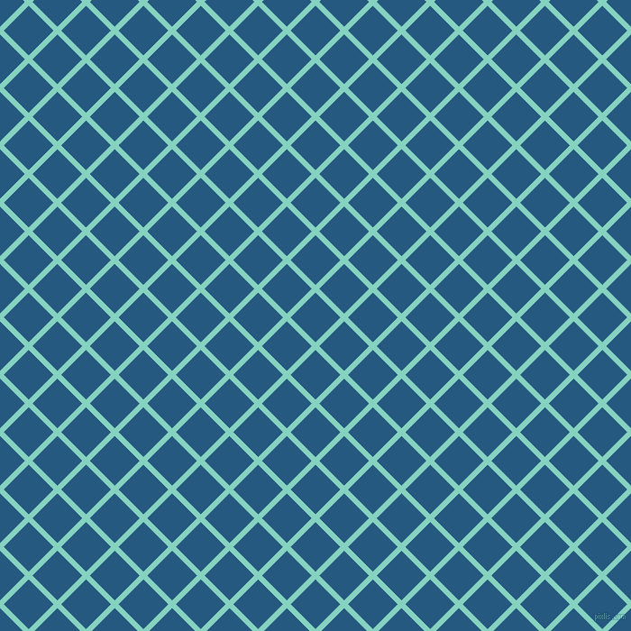 45/135 degree angle diagonal checkered chequered lines, 6 pixel lines width, 39 pixel square size, Bermuda and Bahama Blue plaid checkered seamless tileable