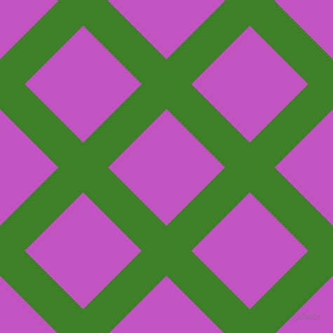 45/135 degree angle diagonal checkered chequered lines, 50 pixel line width, 118 pixel square size, Bilbao and Fuchsia plaid checkered seamless tileable