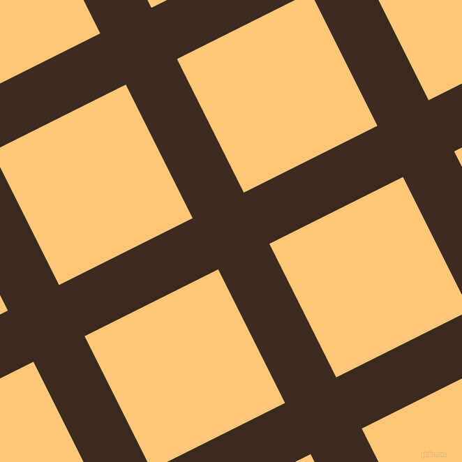 27/117 degree angle diagonal checkered chequered lines, 82 pixel lines width, 214 pixel square sizeBistre and Chardonnay plaid checkered seamless tileable