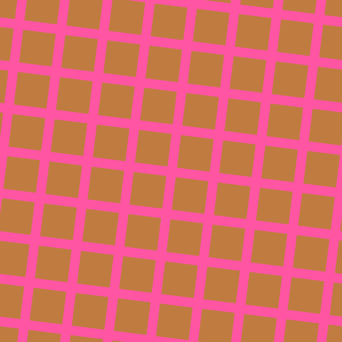 83/173 degree angle diagonal checkered chequered lines, 19 pixel line width, 65 pixel square size, Brilliant Rose and Brandy Punch plaid checkered seamless tileable