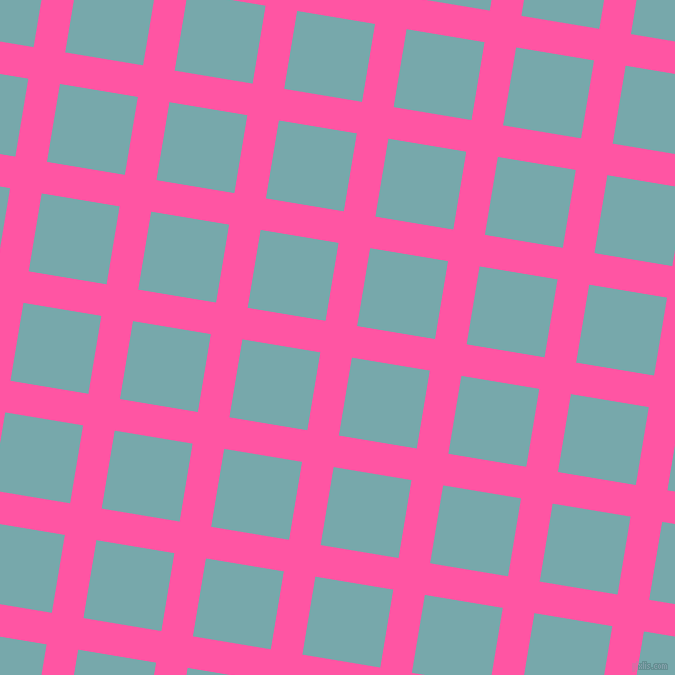 81/171 degree angle diagonal checkered chequered lines, 32 pixel lines width, 79 pixel square size, Brilliant Rose and Neptune plaid checkered seamless tileable