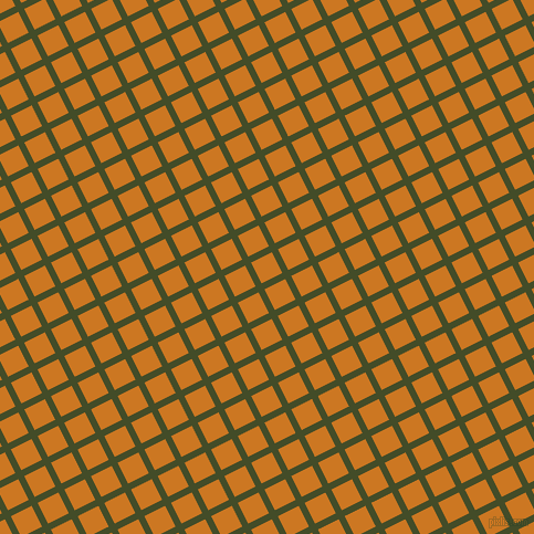 27/117 degree angle diagonal checkered chequered lines, 6 pixel line width, 21 pixel square size, Bronzetone and Ochre plaid checkered seamless tileable
