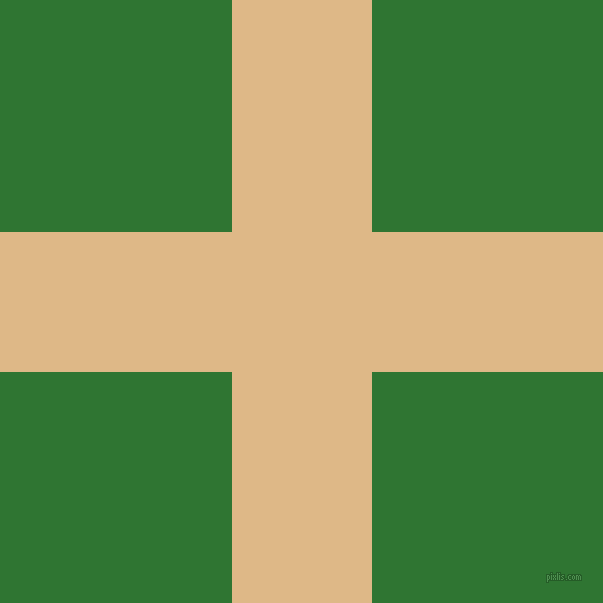 checkered chequered horizontal vertical lines, 140 pixel lines width, 463 pixel square size, Burly Wood and Japanese Laurel plaid checkered seamless tileable