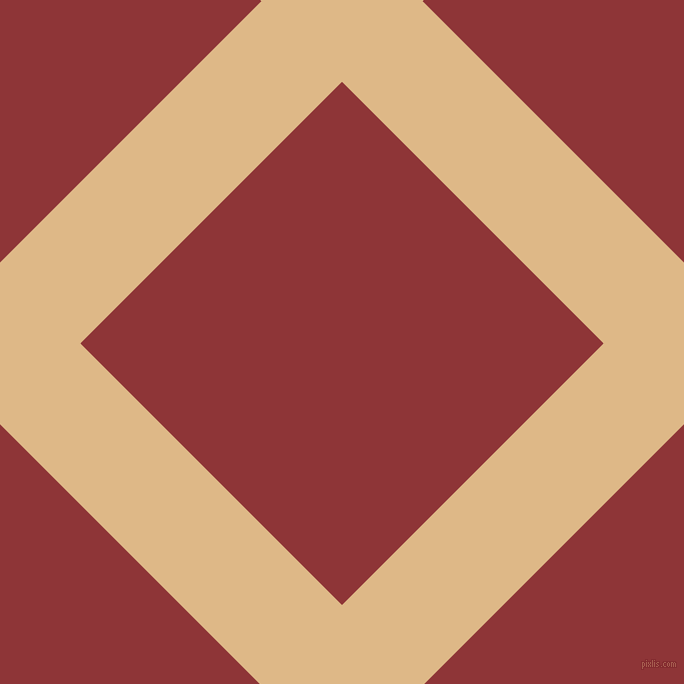 45/135 degree angle diagonal checkered chequered lines, 114 pixel lines width, 370 pixel square size, Burly Wood and Well Read plaid checkered seamless tileable