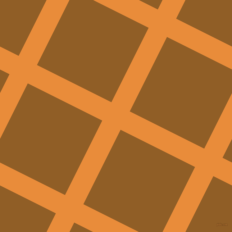 63/153 degree angle diagonal checkered chequered lines, 66 pixel lines width, 268 pixel square size, California and Afghan Tan plaid checkered seamless tileable
