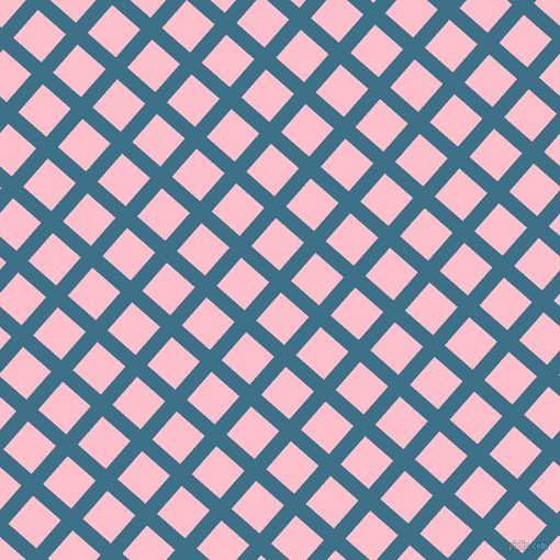49/139 degree angle diagonal checkered chequered lines, 14 pixel line width, 34 pixel square size, Calypso and Pink plaid checkered seamless tileable