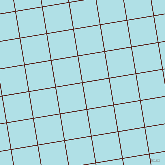 9/99 degree angle diagonal checkered chequered lines, 3 pixel lines width, 91 pixel square size, Caput Mortuum and Powder Blue plaid checkered seamless tileable