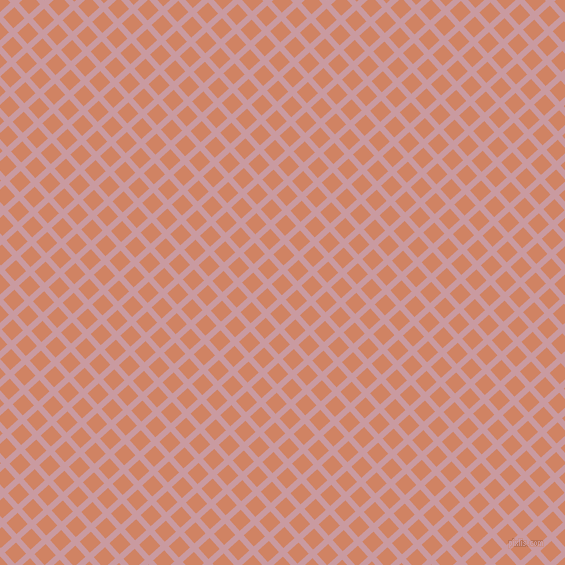 42/132 degree angle diagonal checkered chequered lines, 6 pixel lines width, 15 pixel square size, Careys Pink and Burning Sand plaid checkered seamless tileable