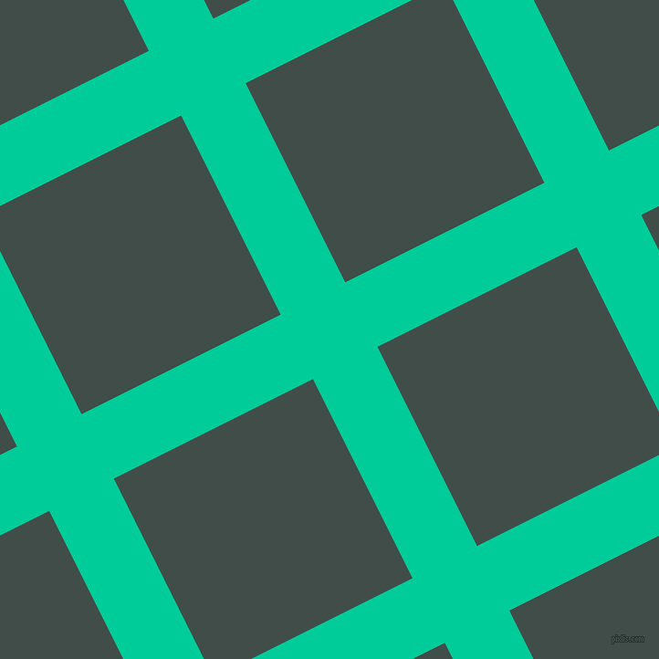 27/117 degree angle diagonal checkered chequered lines, 79 pixel line width, 244 pixel square size, Caribbean Green and Corduroy plaid checkered seamless tileable