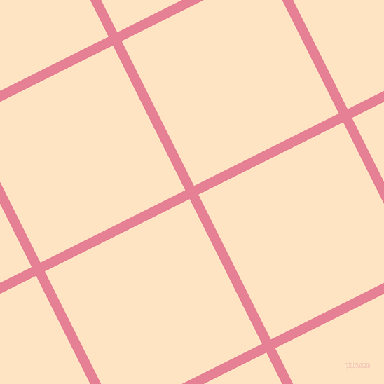 27/117 degree angle diagonal checkered chequered lines, 14 pixel lines width, 231 pixel square size, Carissma and Bisque plaid checkered seamless tileable