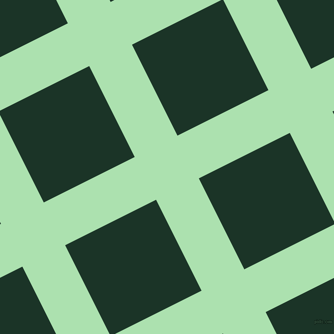 27/117 degree angle diagonal checkered chequered lines, 94 pixel lines width, 200 pixel square size, Celadon and Cardin Green plaid checkered seamless tileable