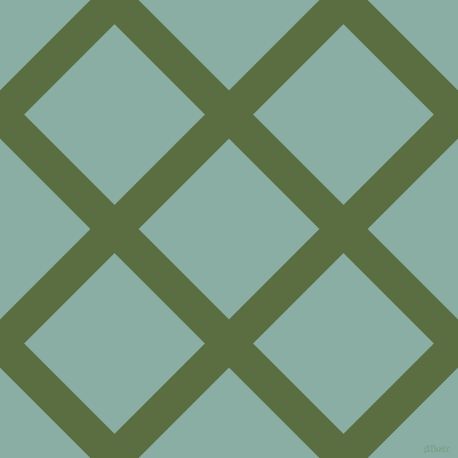 45/135 degree angle diagonal checkered chequered lines, 48 pixel line width, 180 pixel square size, Chalet Green and Sea Nymph plaid checkered seamless tileable