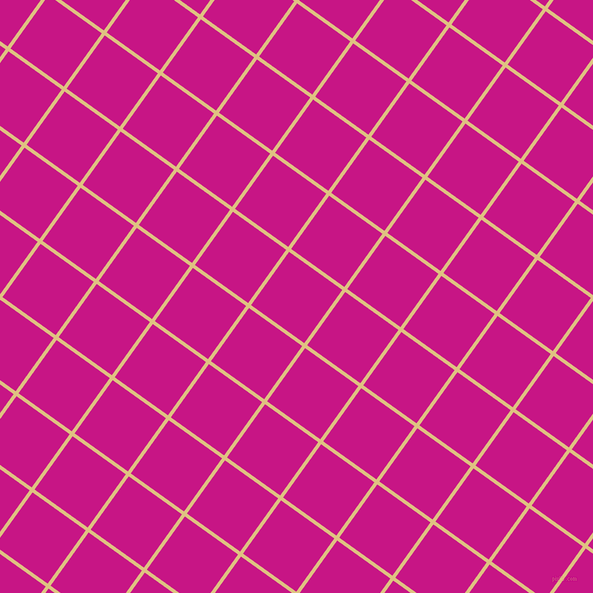 54/144 degree angle diagonal checkered chequered lines, 5 pixel lines width, 92 pixel square size, Chalky and Medium Violet Red plaid checkered seamless tileable